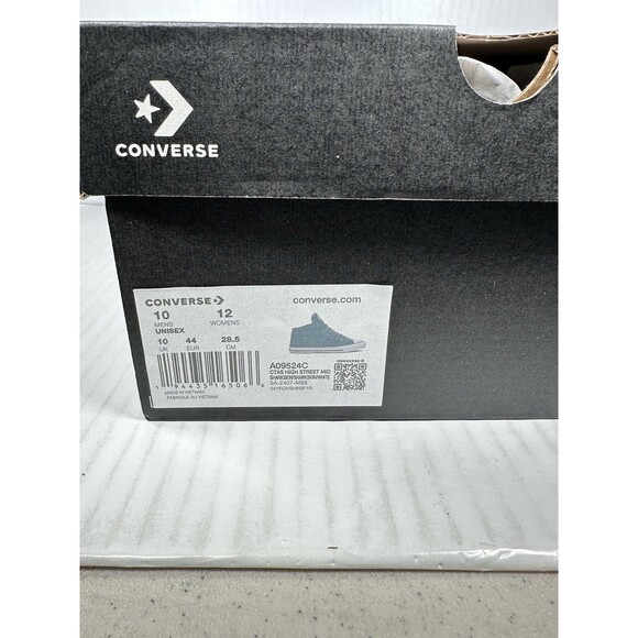 Size 10 Converse Chuck Taylor All Star High Street Mid Gray Shoes Mens A09524C - Picture 8 of 8